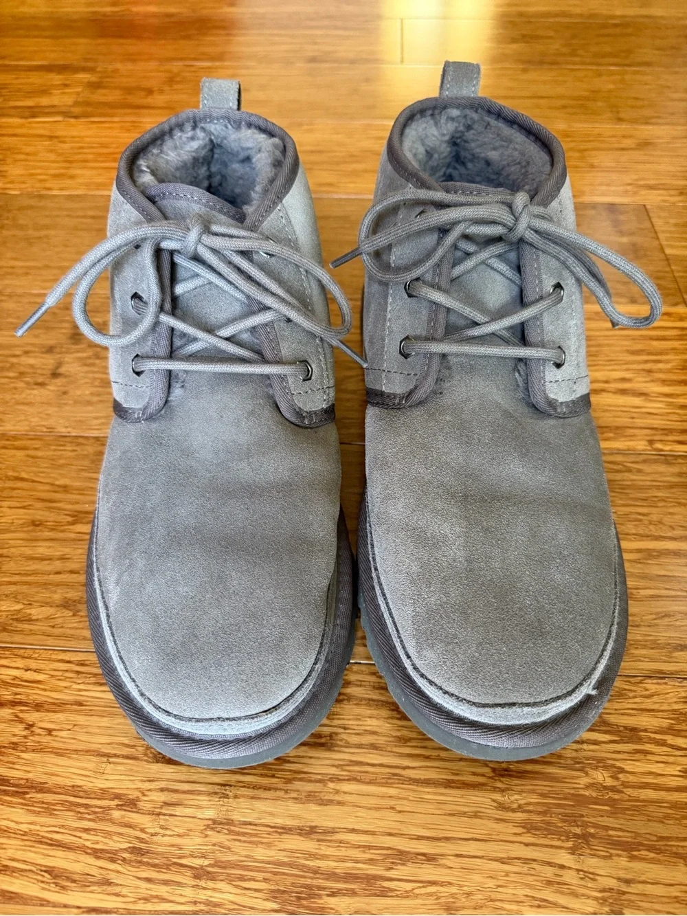 UGG Gray Suede Lace-Up Chukka Boots - Size 11 - New!